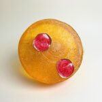 Pembe Ebruli Oval Küpe