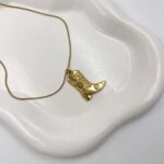 Desenli Çizme Kolye Gold