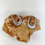 Dikdörtgen Formlu Çizgi Dokulu Çelik Küpe