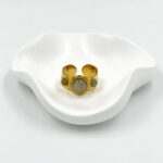 Gri Taş Detaylı Çelik Yüzük