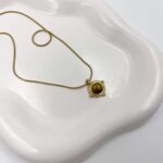 Kahverengi Detaylı Vintage Kolye