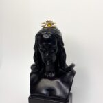 Sarı Taşlı Taç Detaylı Vintage Yüzük