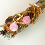 Yuvarlak Pembe Ebruli Küpe